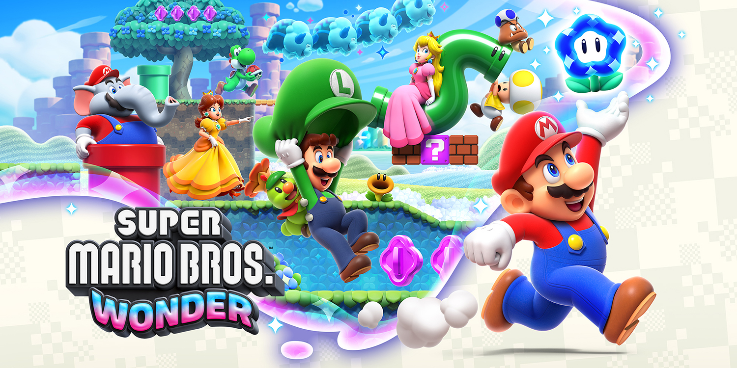 The cover art for this game shows off all the playable characters, which now includes Daisy for the first time. It also displays the theme for the first few levels.